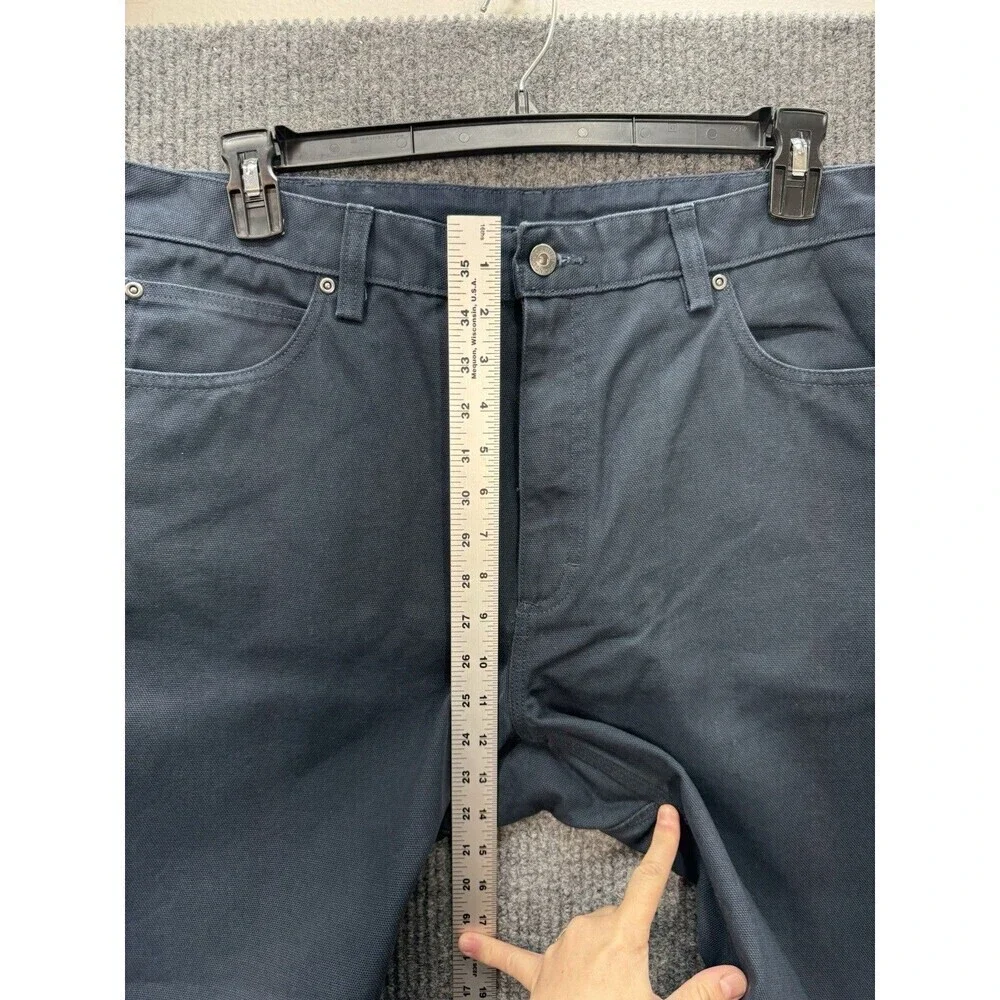 Duluth Heavyweight Fire Hose Pants Men’s 40x30 Navy Blue 5 Pocket Relaxed 86125 - Picture 6 of 9
